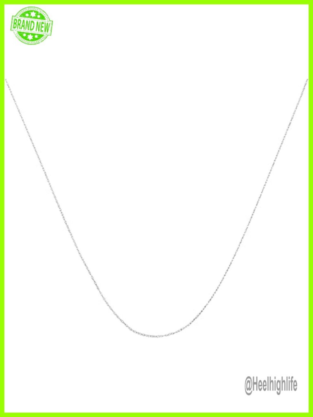10K Solid Gold Slim Dainty Rope Chain Necklace Unisex